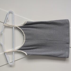 John Galt / Brandy Melville Striped Black and White Tank Top